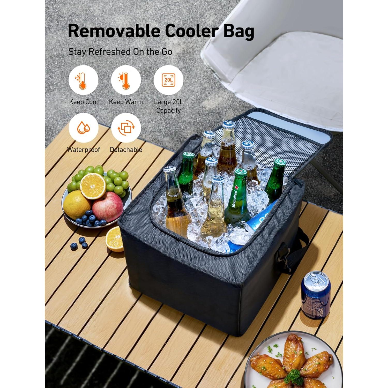 Organizador de Maletero Plegable AstroAI 110L con Bolsa Térmica