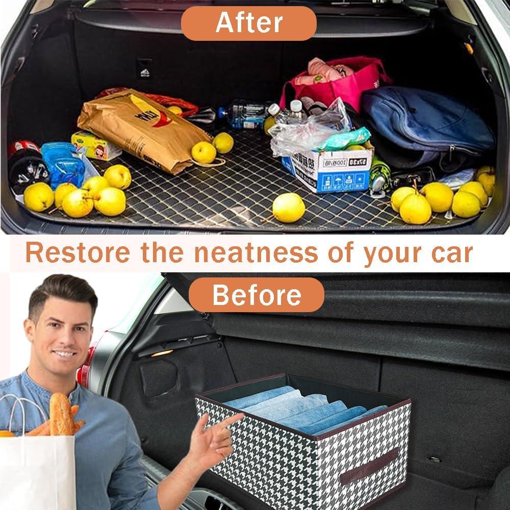 Organizador de Maletero de Coche Plegable OULIGET Houndstooth