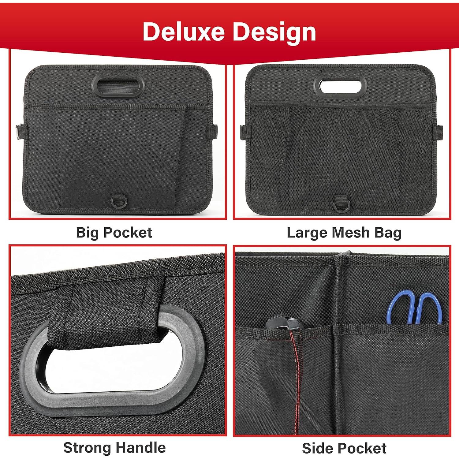 Organizador de Maletero Simple Deluxe Grande Antideslizante Negro