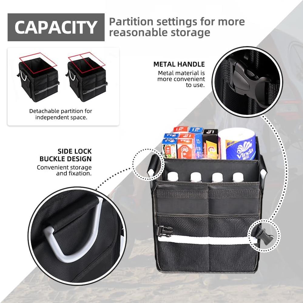 Organizador de Maletero de Coche LOTUYACY 55L Plegable Negro