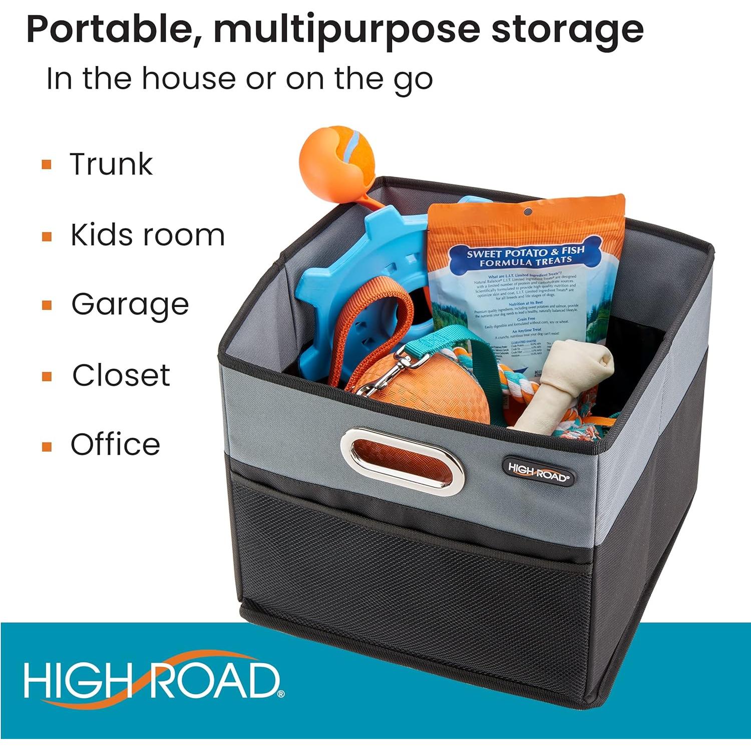 Cubo de Almacenamiento para Coche High Road - 2 Paquetes a Prueba de Fugas