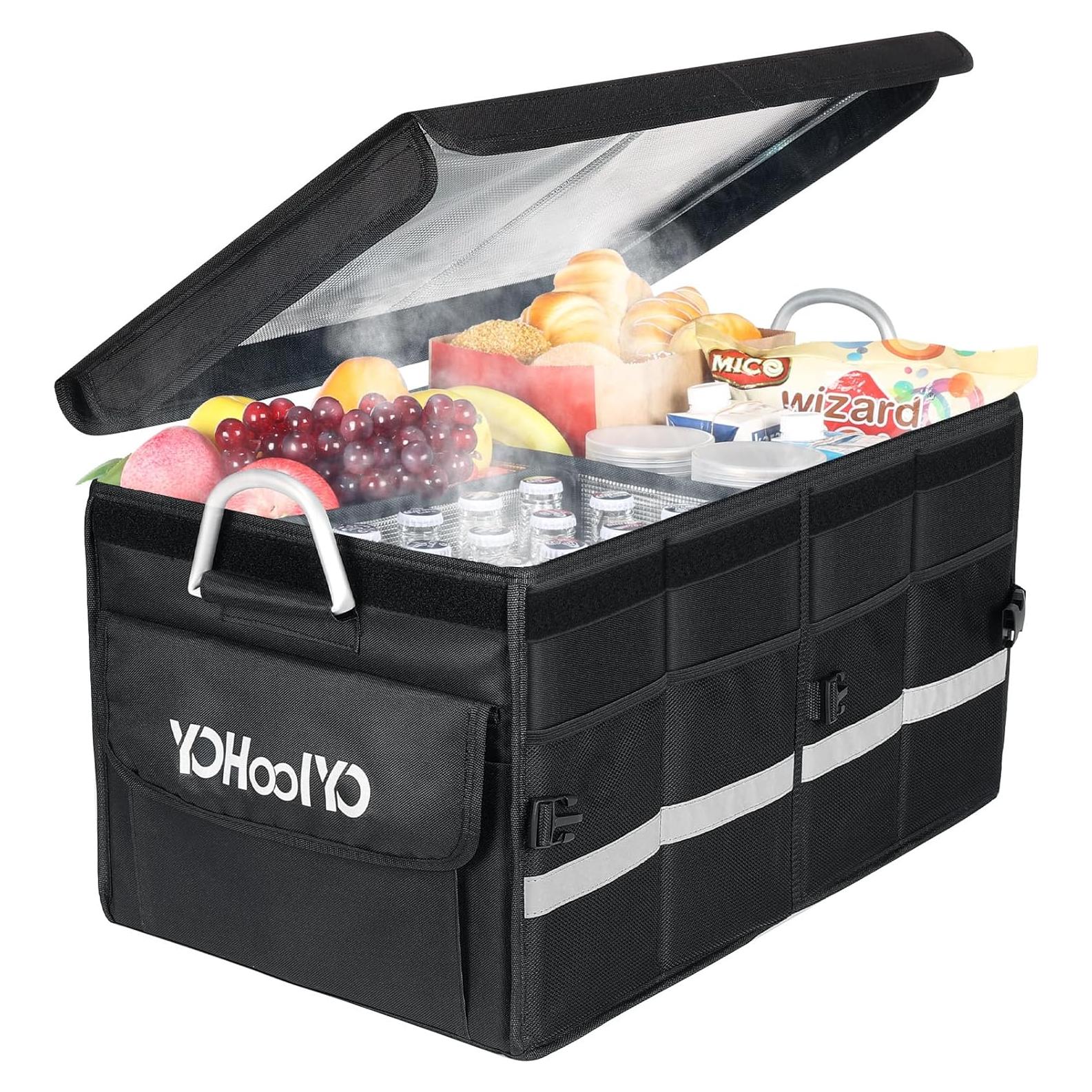 Organizador de Maletero YOHOOLYO 65L con Bolsa Térmica Negra
