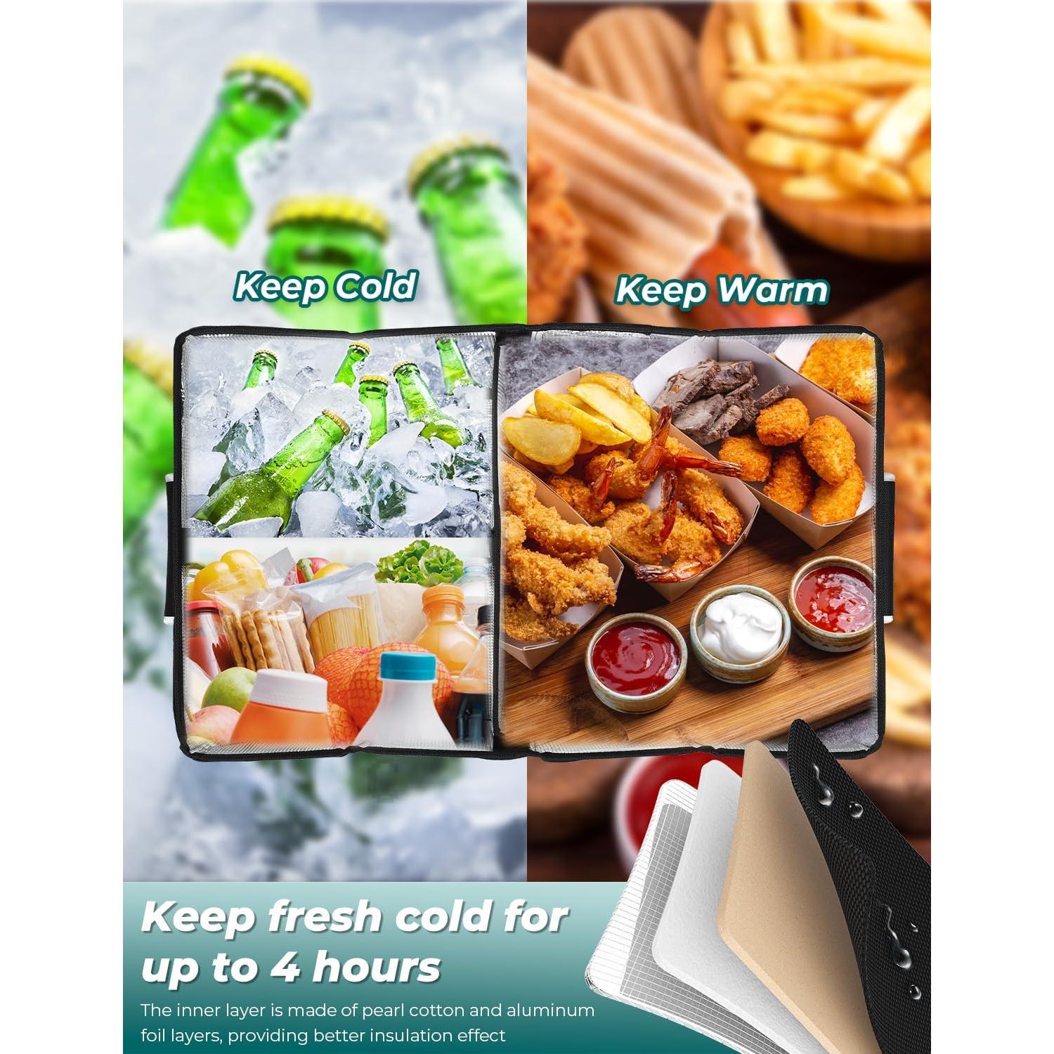 Organizador de Maletero YOHOOLYO 65L con Bolsa Térmica Negra