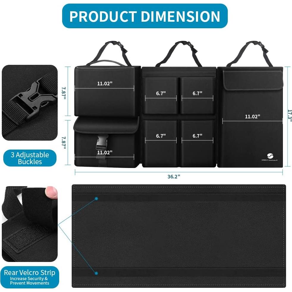 Organizador de Maletero Colgante ORIENT FAMULAY Negro con Enfriador