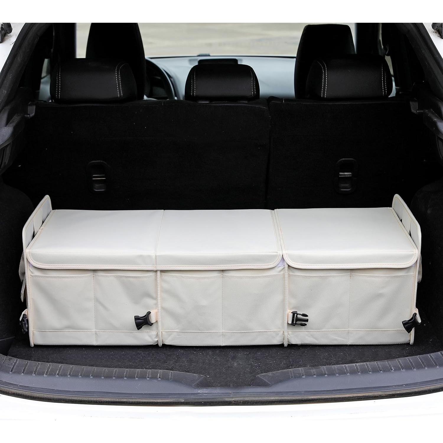 Organizador de Maletero AOKJOY XL Plegable Beige Multi Compartimentos