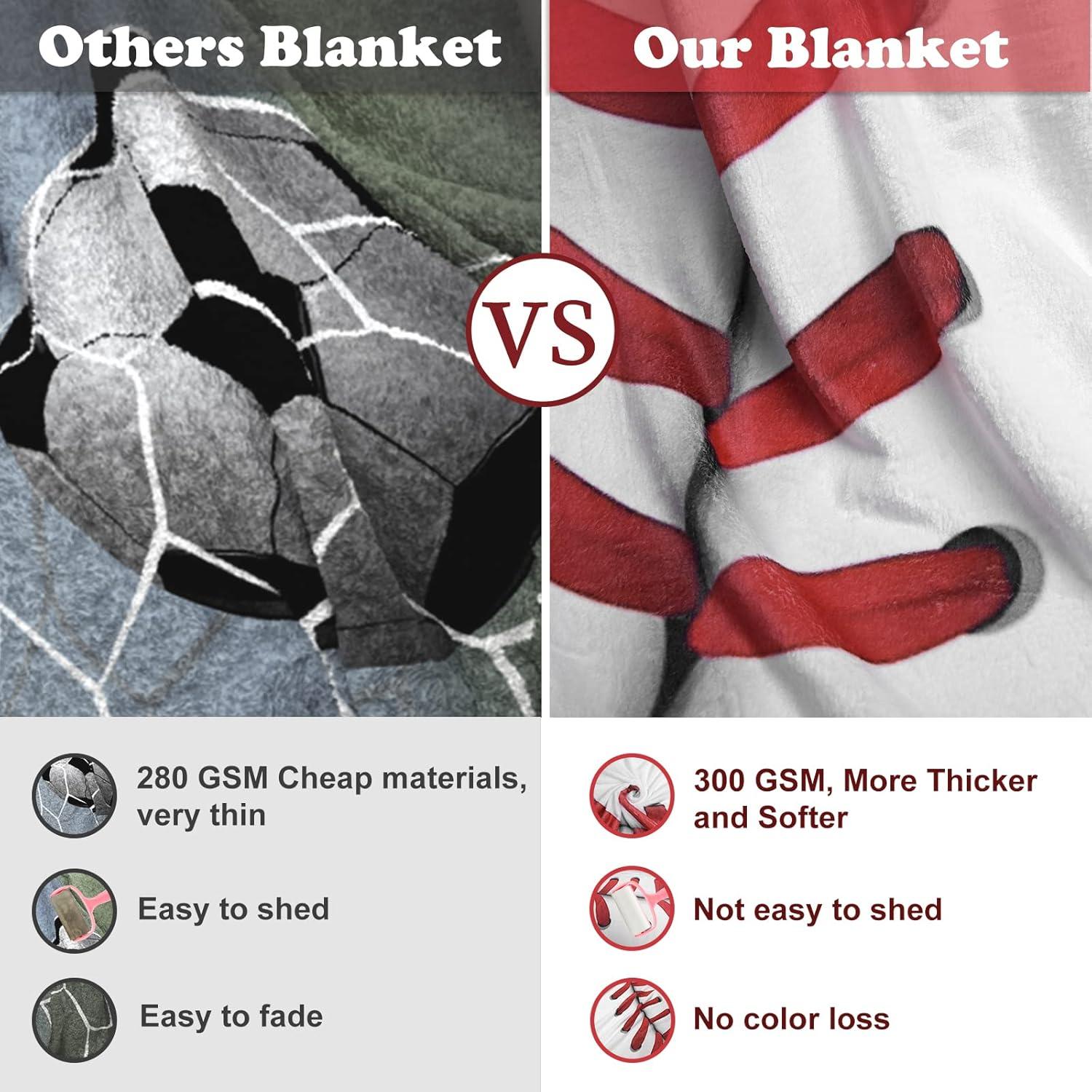 Manta de béisbol MASTIEE 127x152 cm para niños y adultos