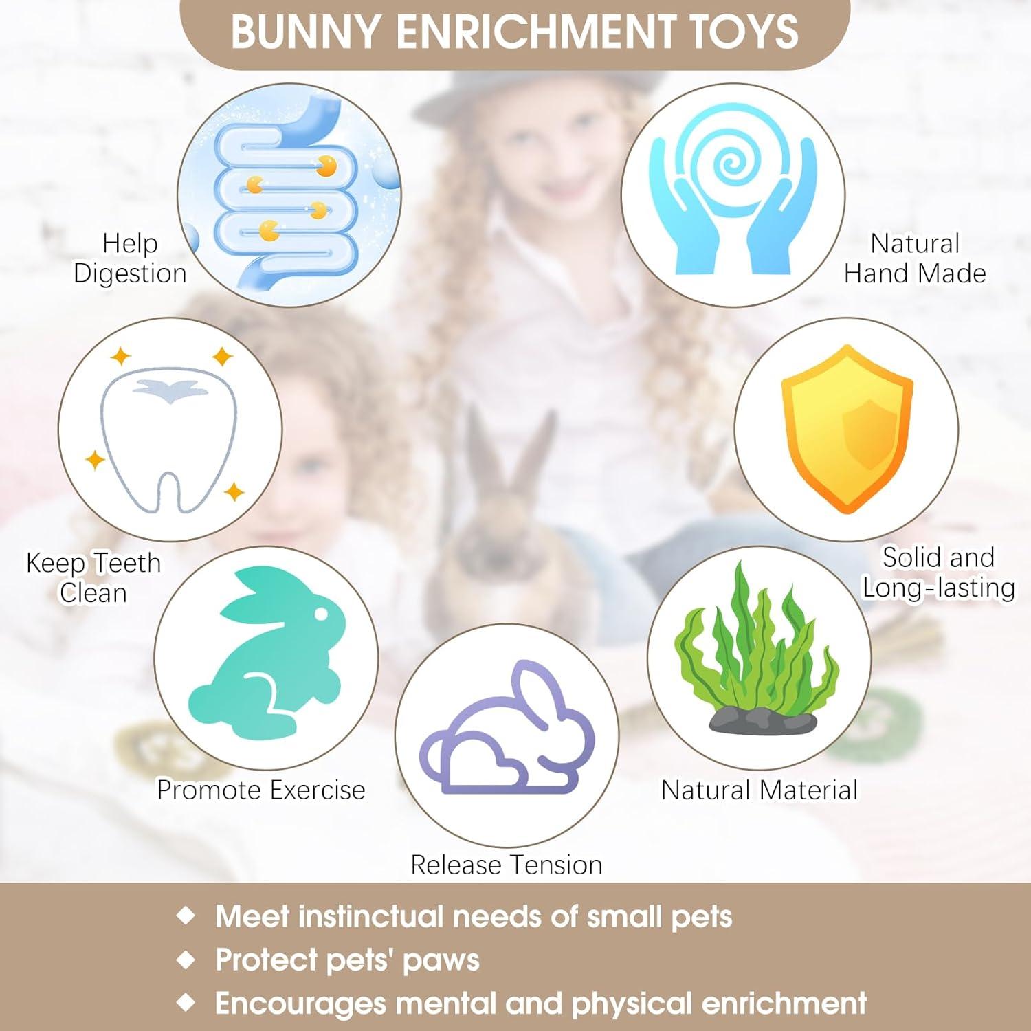 Alfombra de Actividad Hamiledyi para Conejos con Juguetes