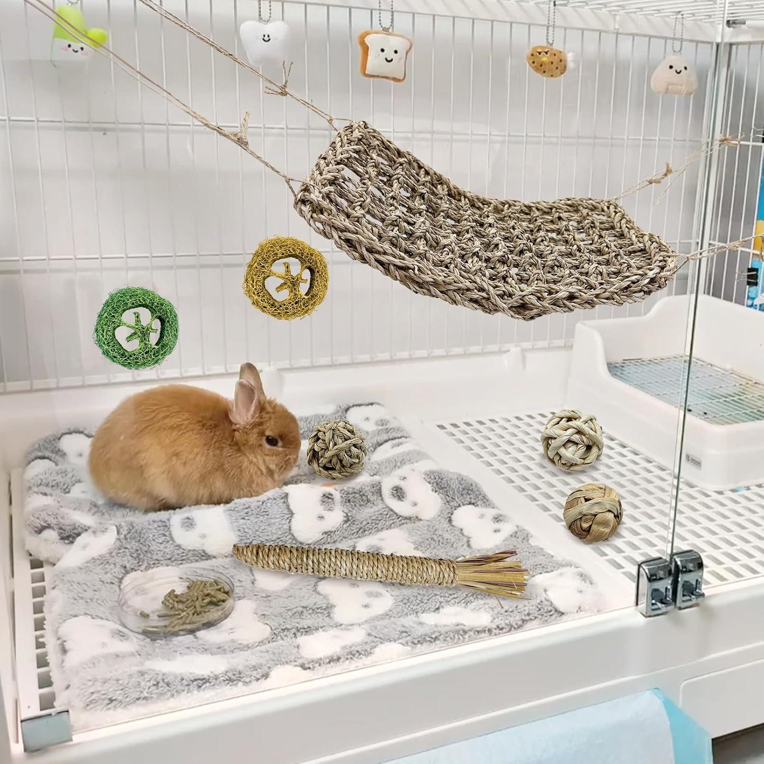 Alfombra de Actividad Hamiledyi para Conejos con Juguetes