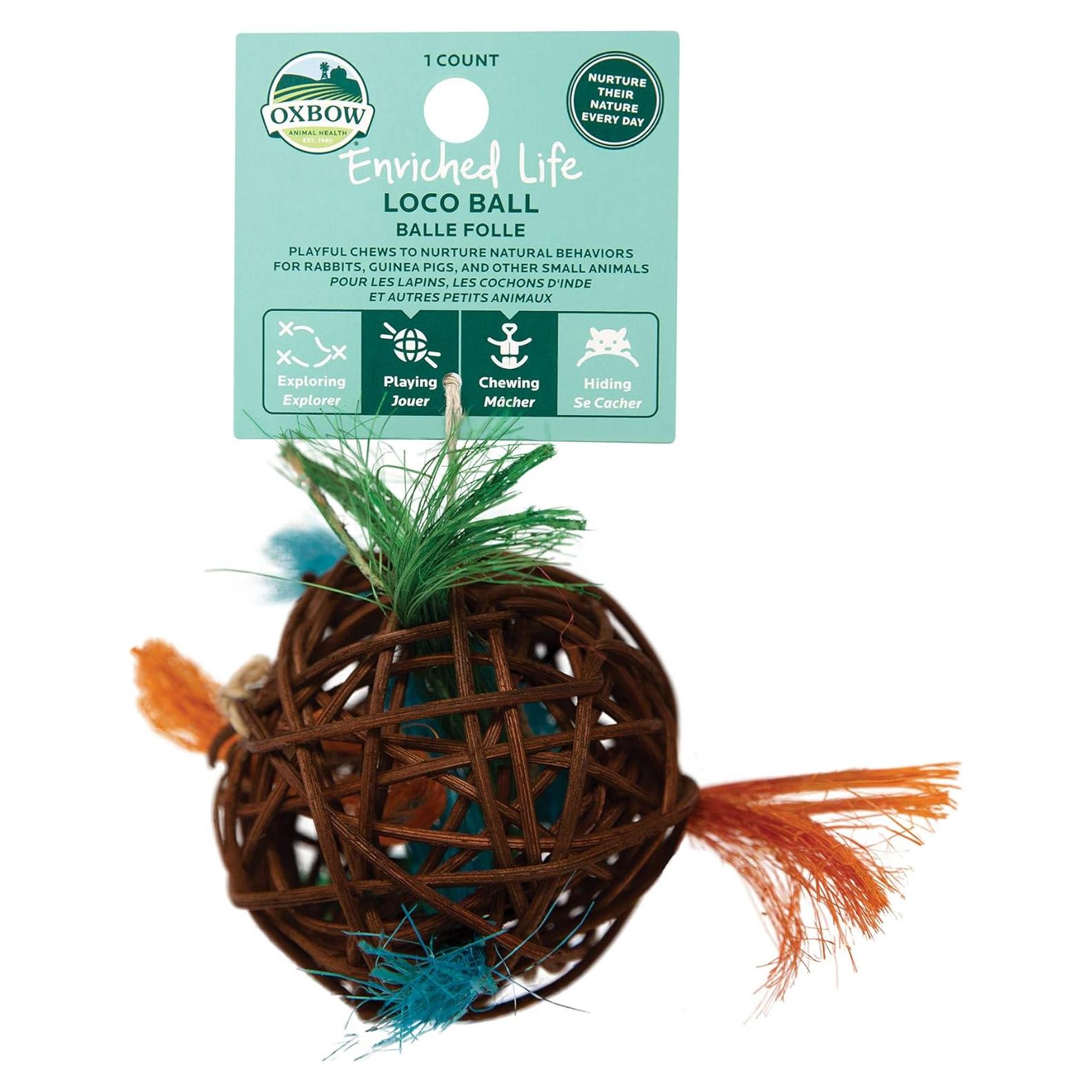 Juguete Enriquecido para Conejos Oxbow Bola Loca 11.4cm