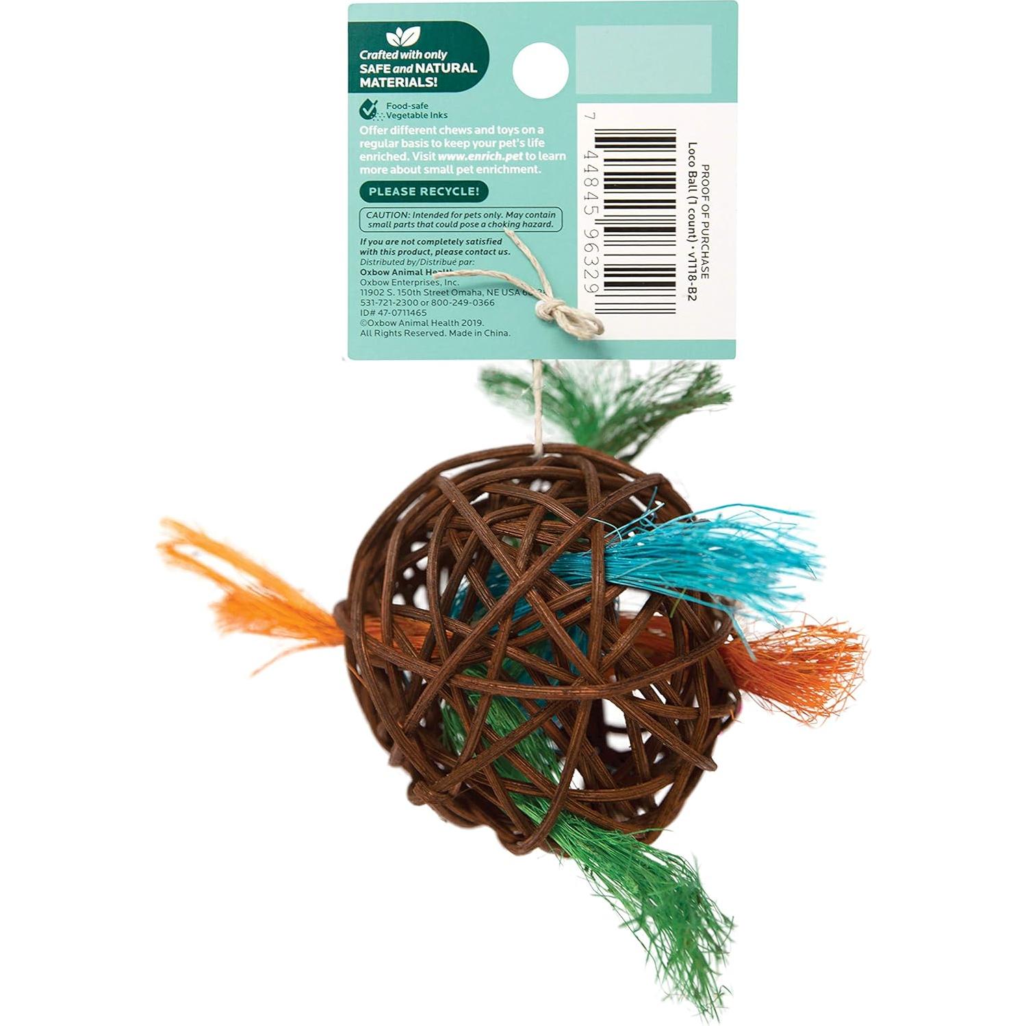 Juguete Enriquecido para Conejos Oxbow Bola Loca 11.4cm