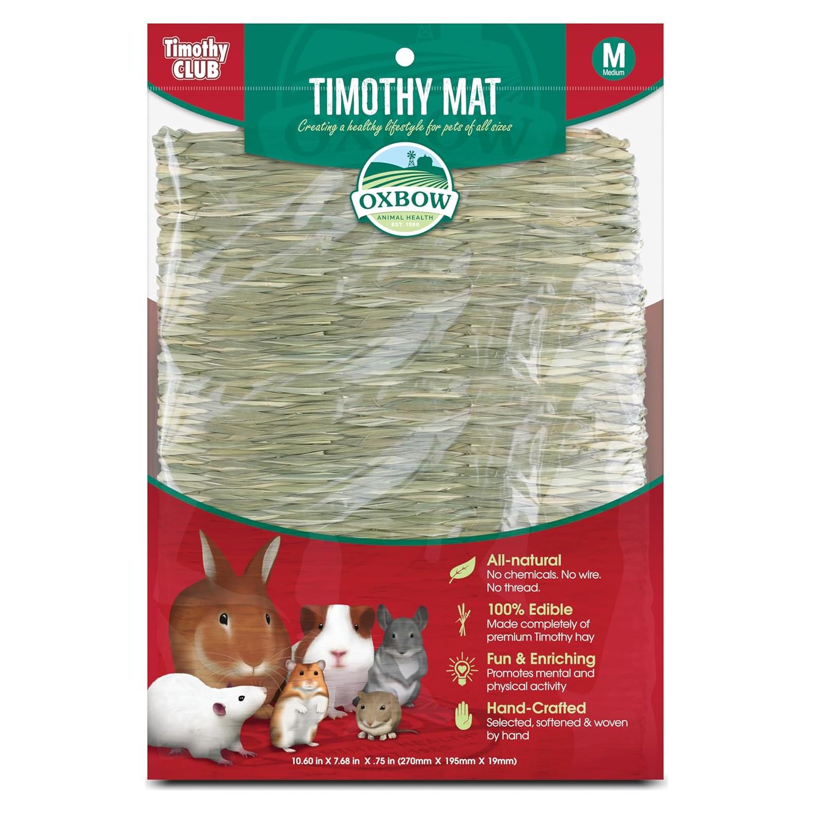 Mat de Heno de Timothy Oxbow Mediano 100% Natural para Mascotas