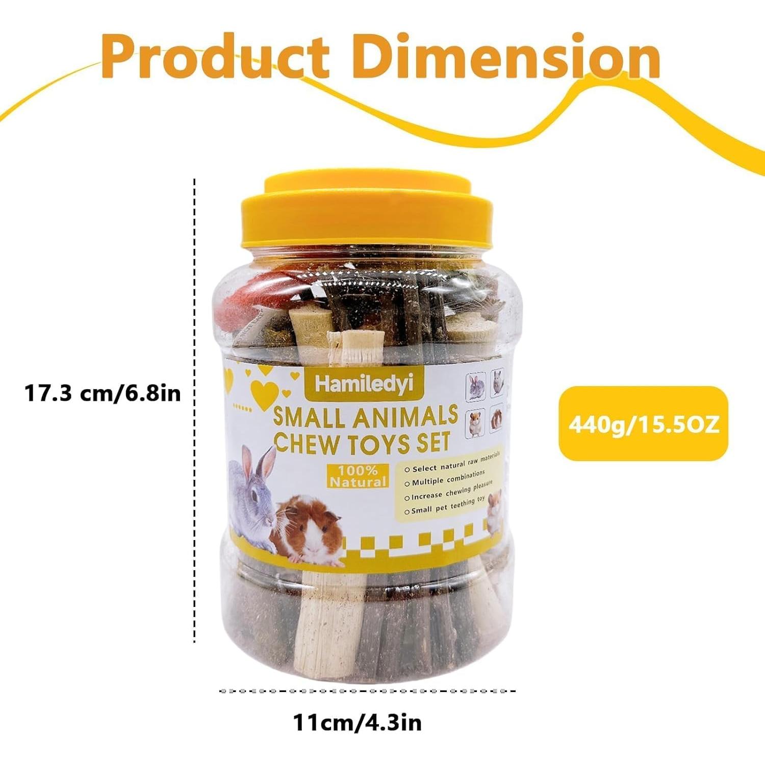 Juguetes Masticables para Conejos Hamiledyi 450g Pasto Timothy