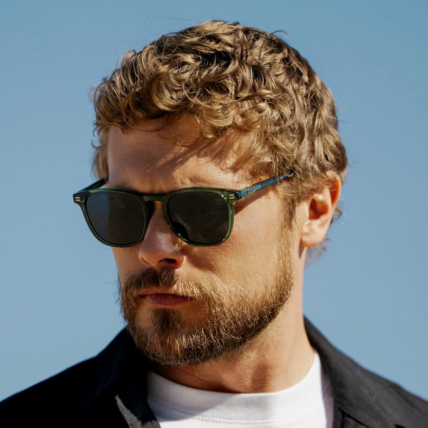 Gafas de Sol Polarizadas WMP para Hombre - Marco Verde Esmeralda