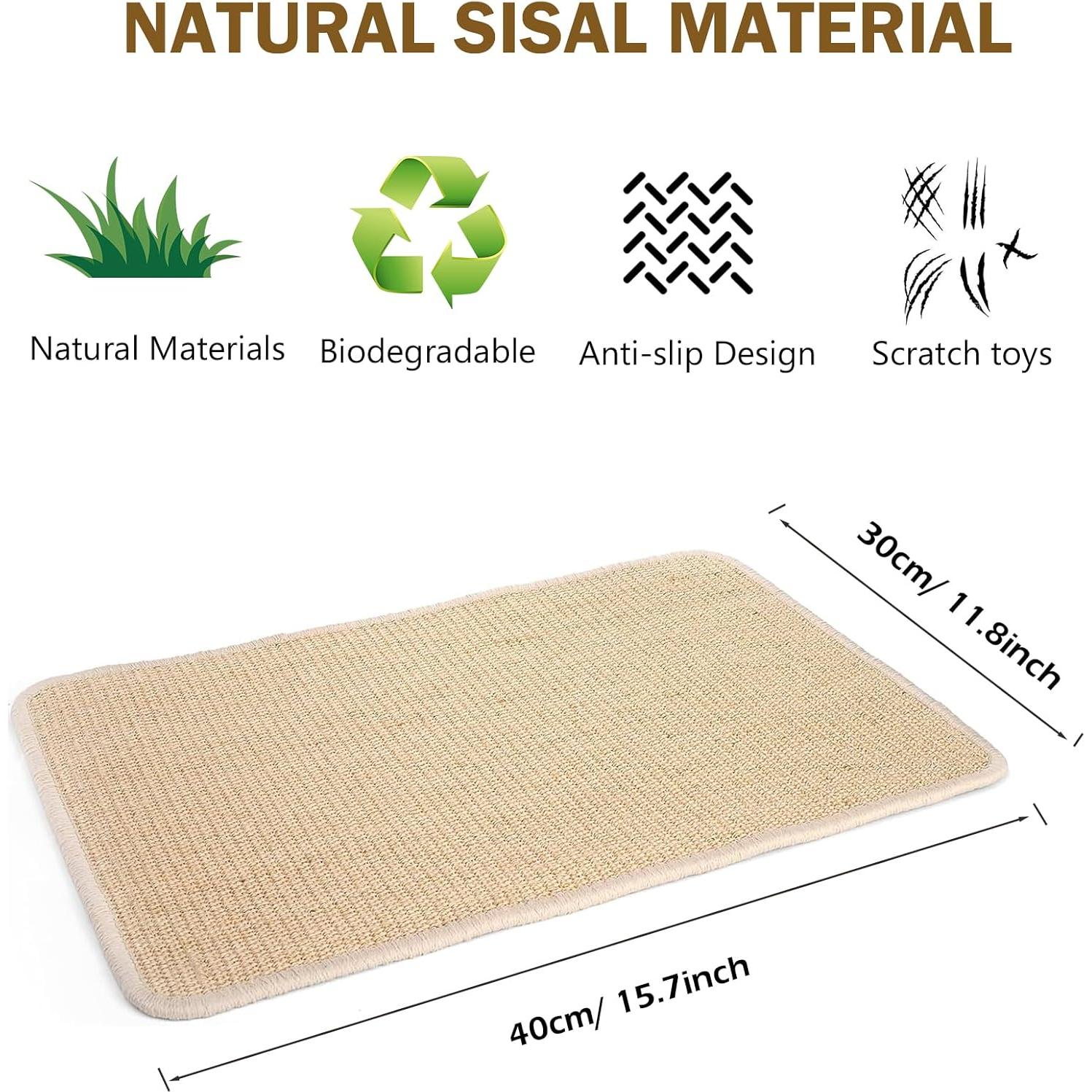 Alfombra Rascadora para Conejos KABASI 2 Piezas 40x30 cm