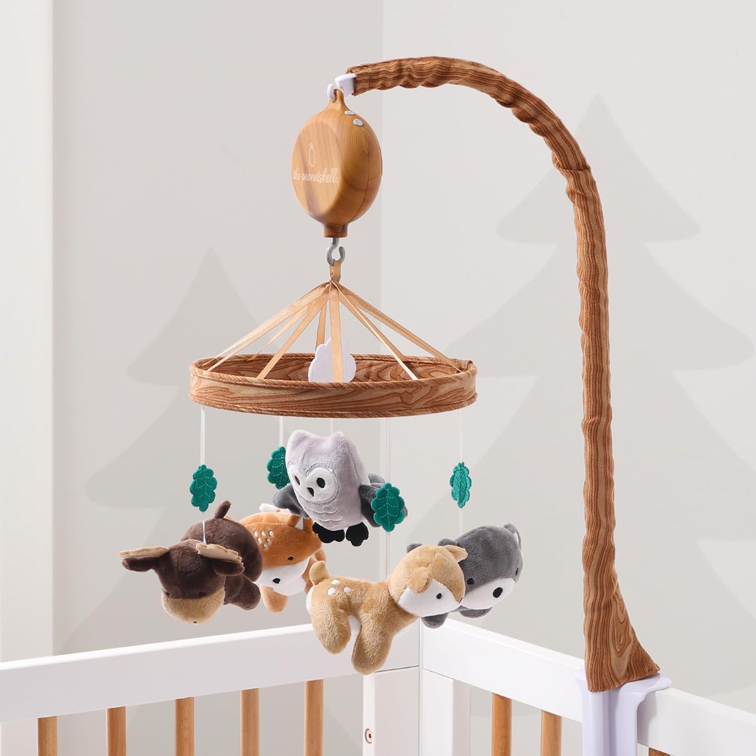 Móvil de Cuna Musical The Peanutshell - 12 Canciones, Madera