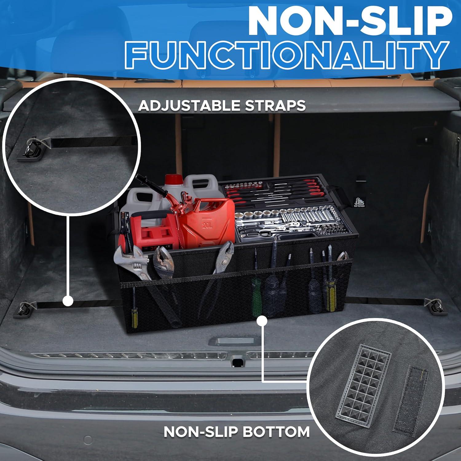 Organizador de Maletero EcoNour Plegable 49L para Auto - Negro