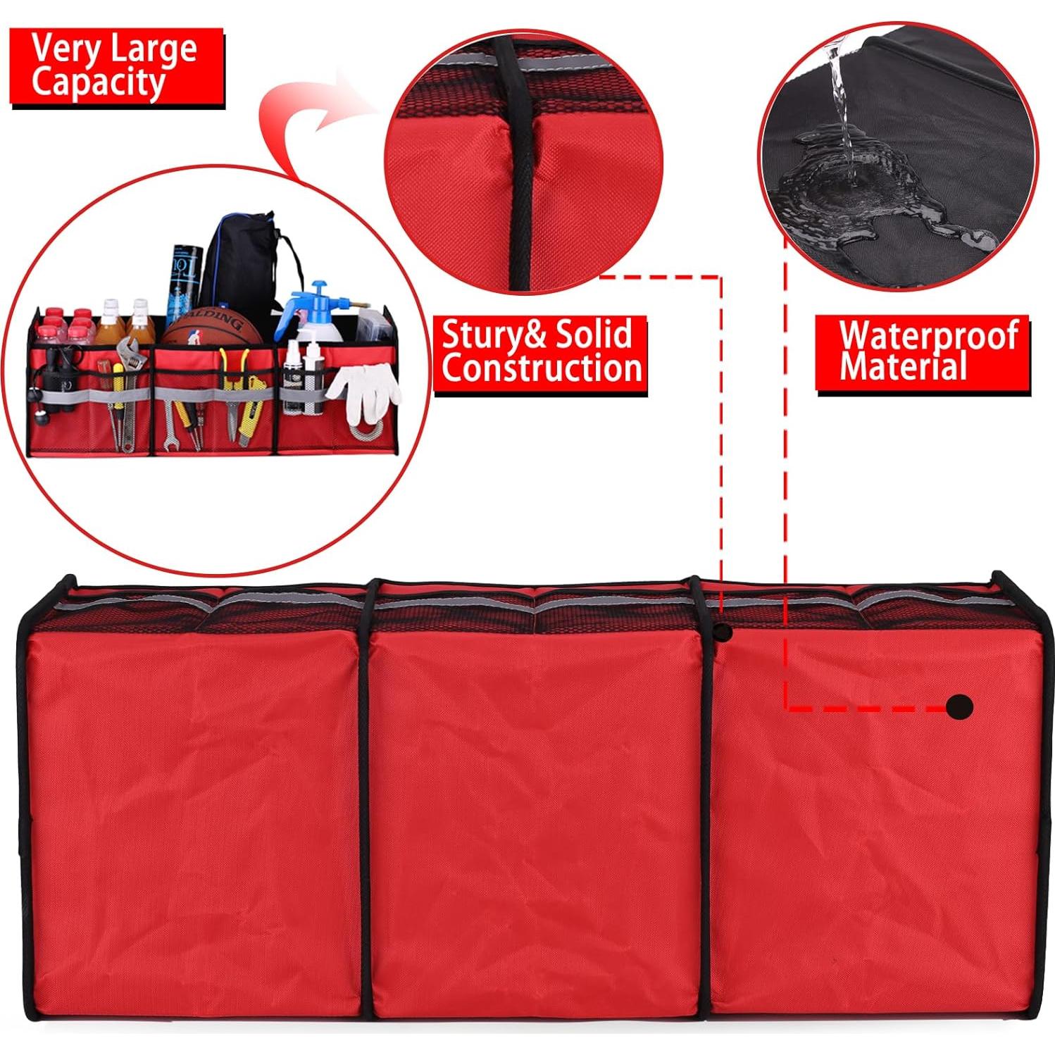 Organizador de Maletero Grande Plegable Homeve 3 Compartimentos