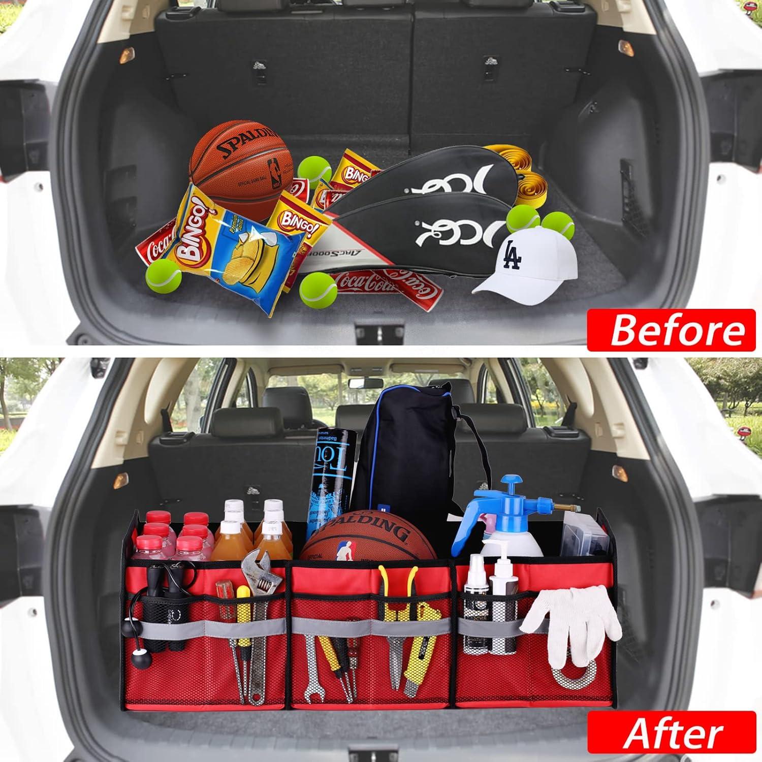 Organizador de Maletero Grande Plegable Homeve 3 Compartimentos