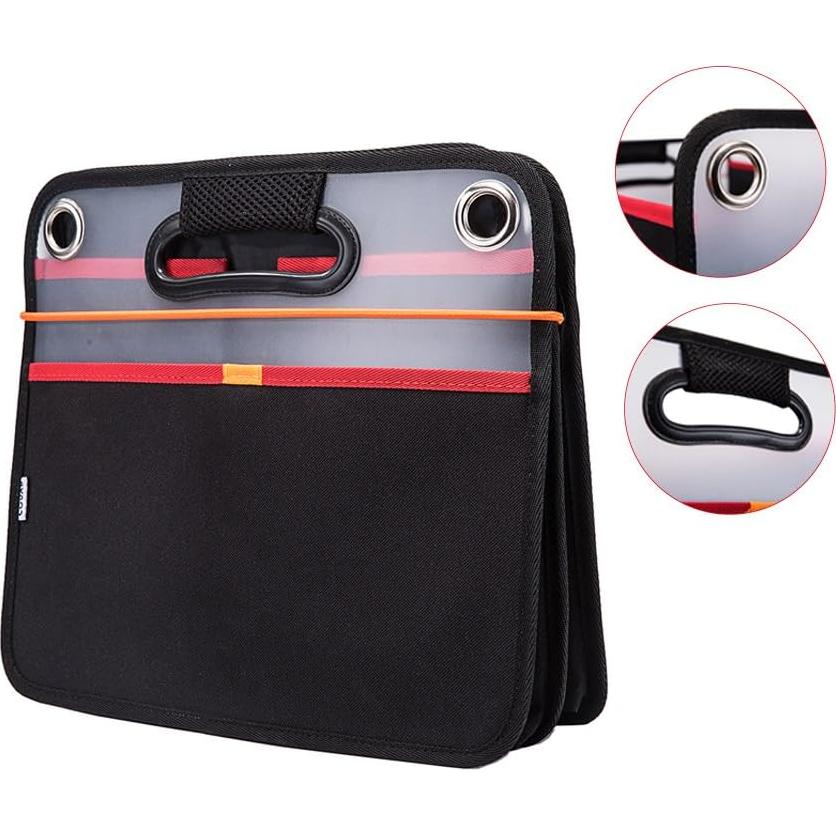 Organizador de Maletero COVAX Plegable 24L Negro/Rojo