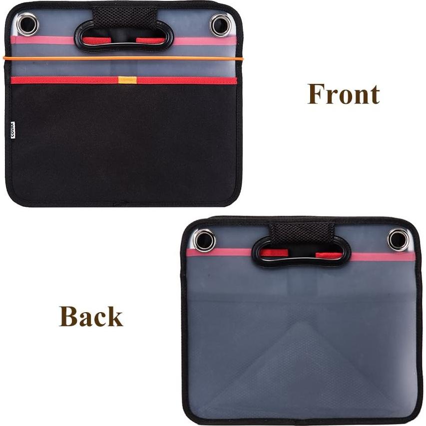 Organizador de Maletero COVAX Plegable 24L Negro/Rojo