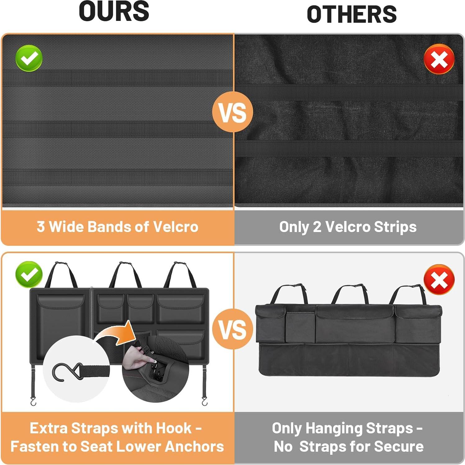 Organizador de Maletero Colgante Automiim 7 Compartimentos Negro