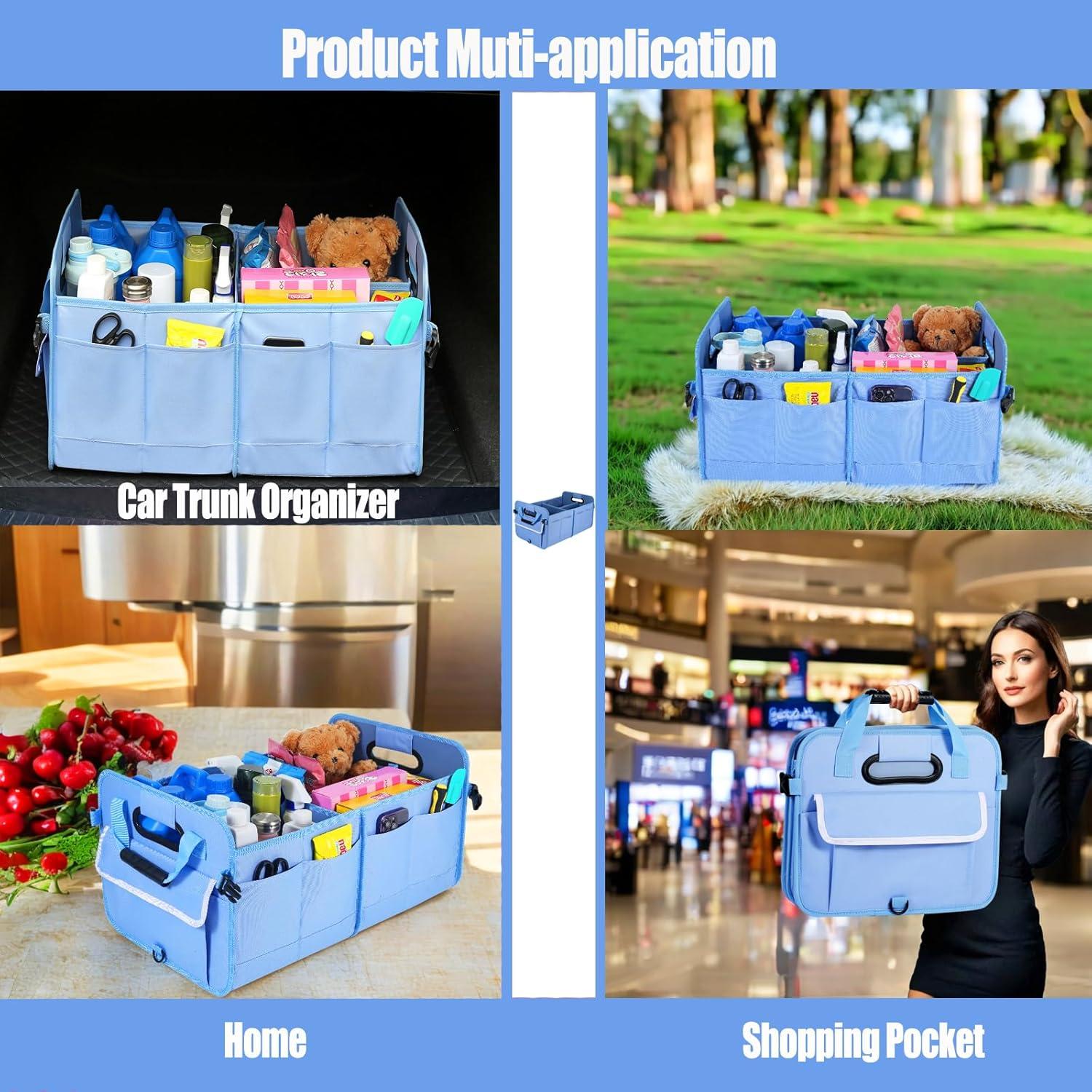 Organizador de Maletero Plegable Zhiyanz 72L Azul Impermeable