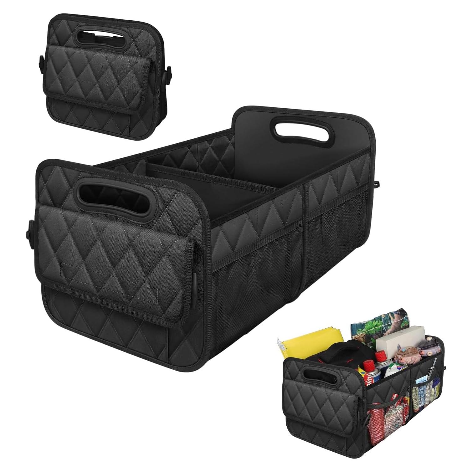 Organizador de Maletero de Coche Sylvil, Tela Oxford, Negro