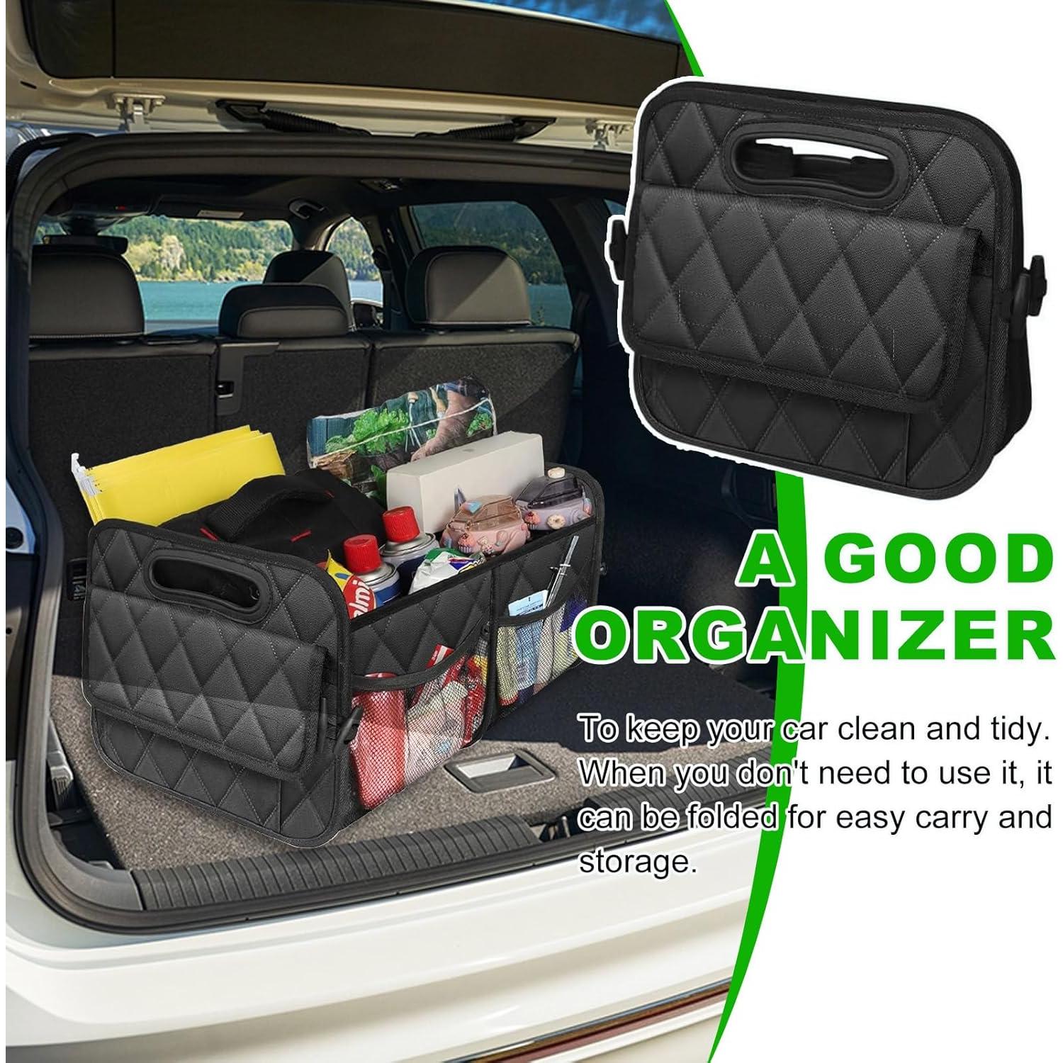 Organizador de Maletero de Coche Sylvil, Tela Oxford, Negro