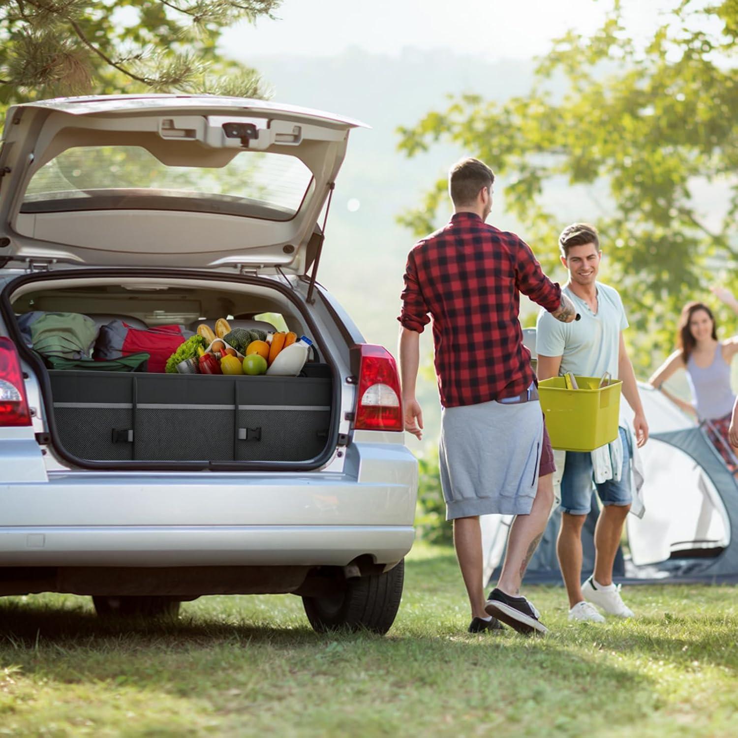 Organizador de Maletero Tonmifr 92L Plegable para SUV y Coche