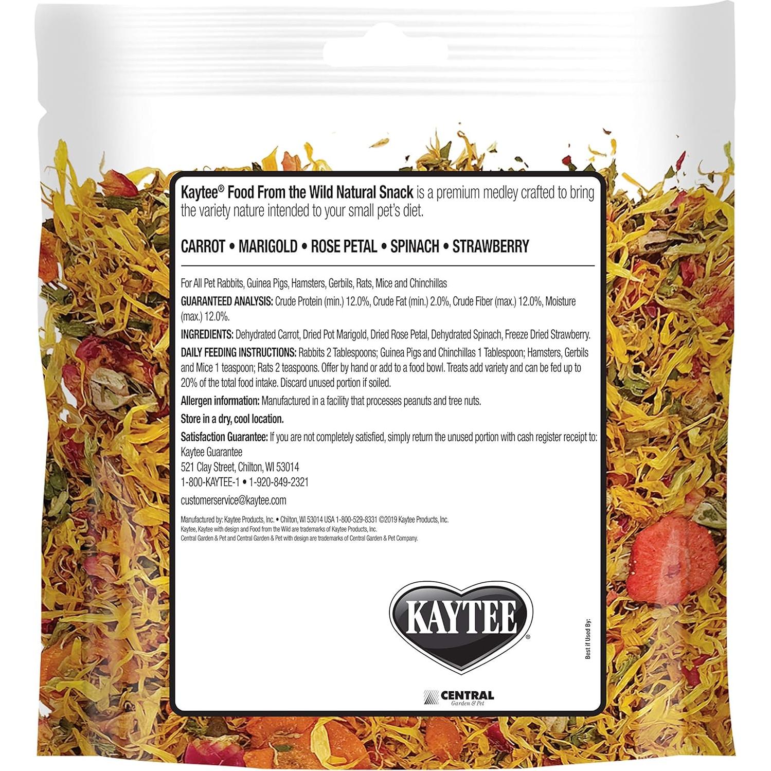 Snack Natural Kaytee para Conejos y Cobayas 28g - Sin Azúcares