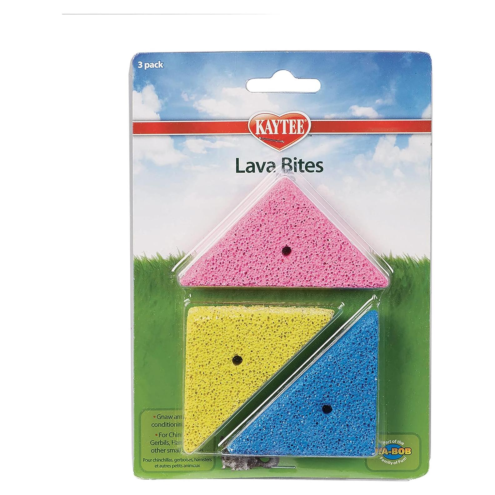 Juguete Masticable Kaytee Lava Bites para Chinchillas y Hámsters - Paquete de 3