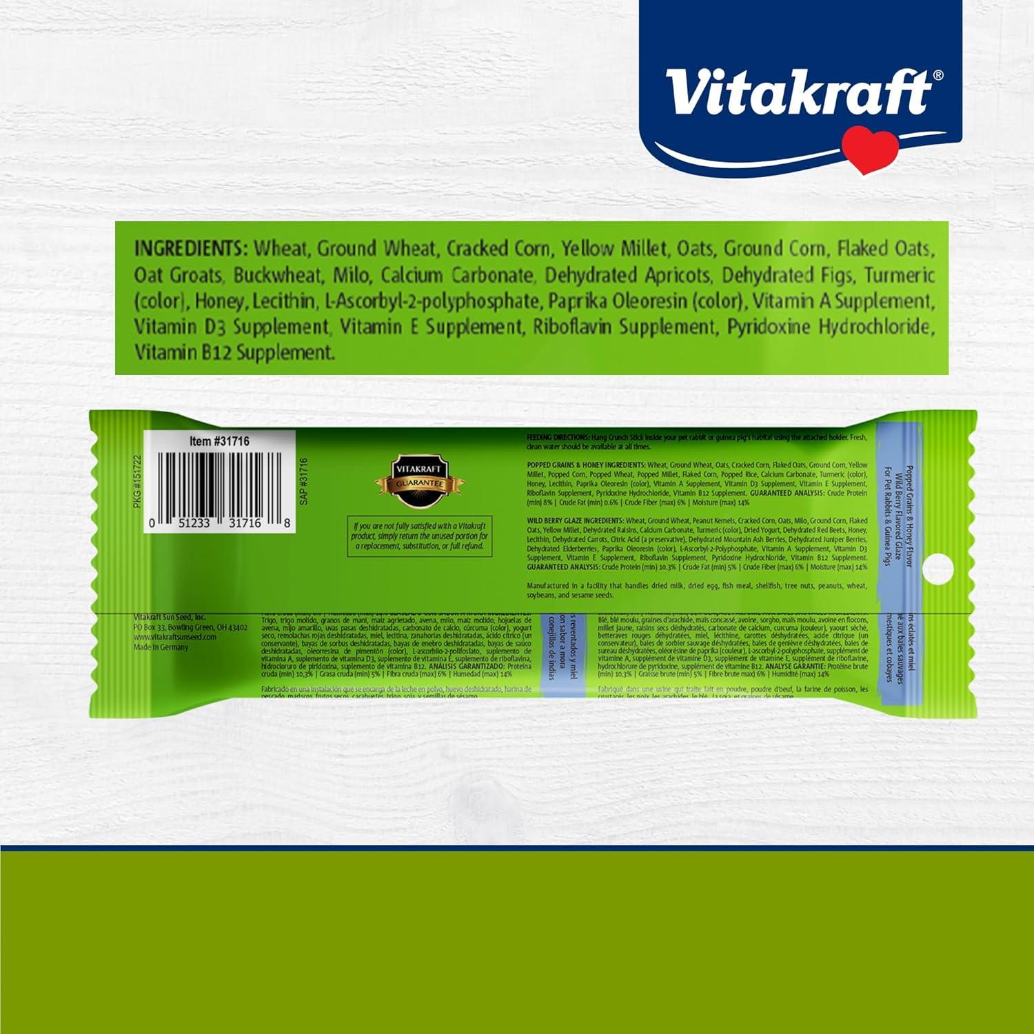 Vitakraft Crunch Sticks para Cobayas - Frutos Silvestres y Miel