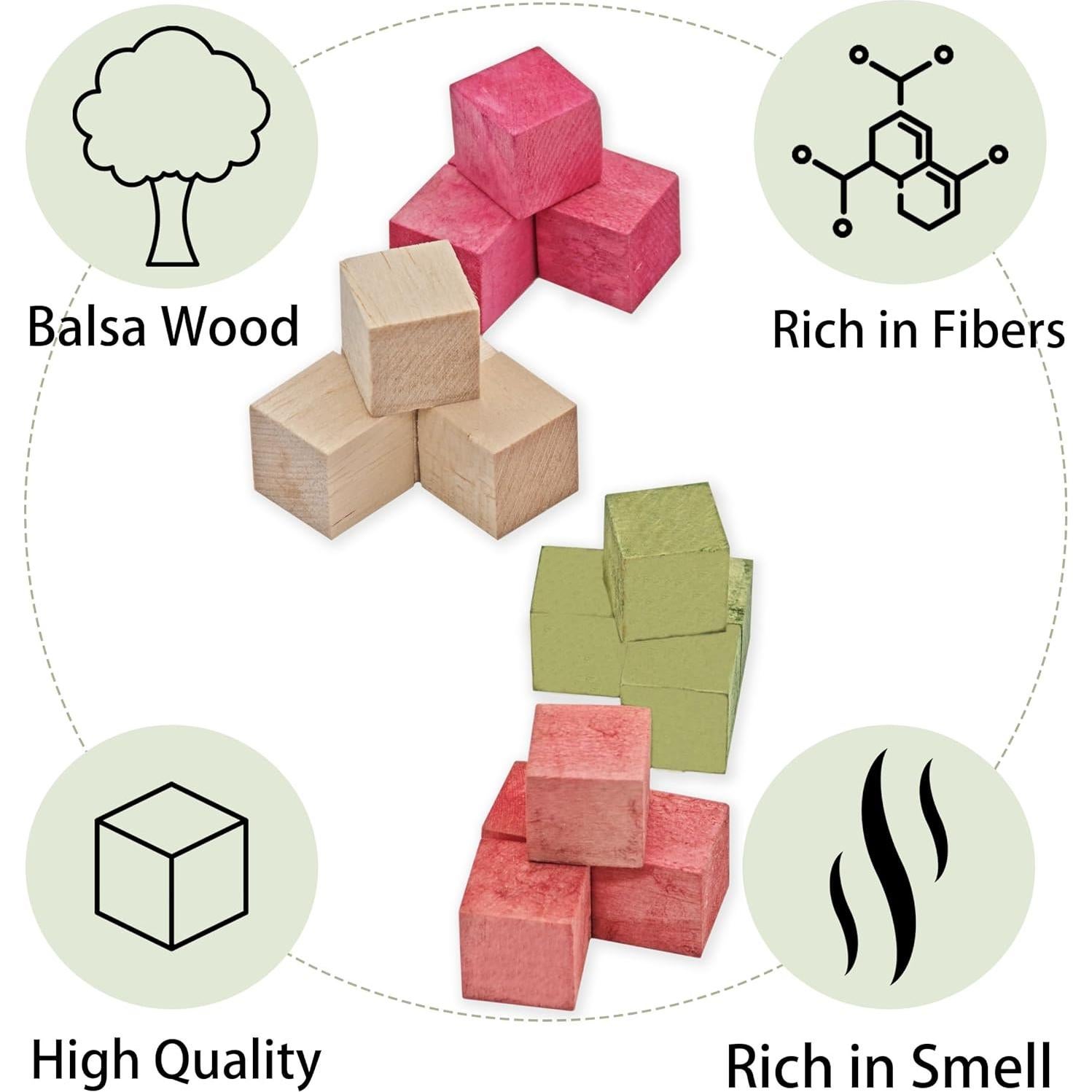 16 Piezas Juguetes Masticables de Madera Balsa para Mascotas