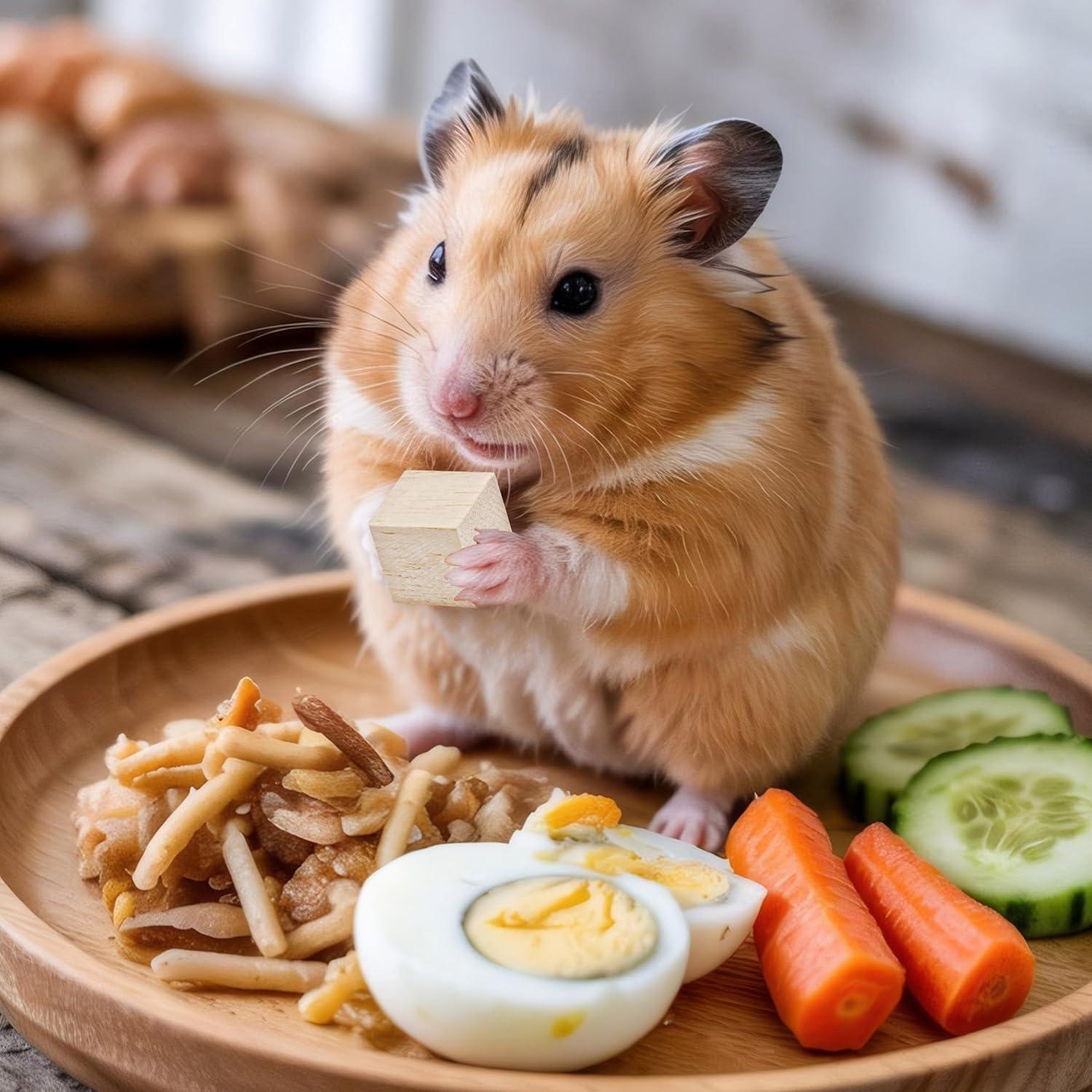 16 Piezas Juguetes Masticables de Madera Balsa para Mascotas