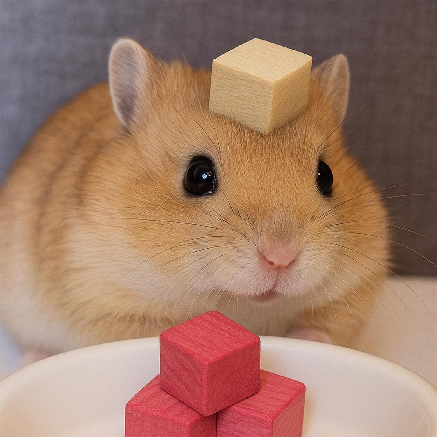 16 Piezas Juguetes Masticables de Madera Balsa para Mascotas