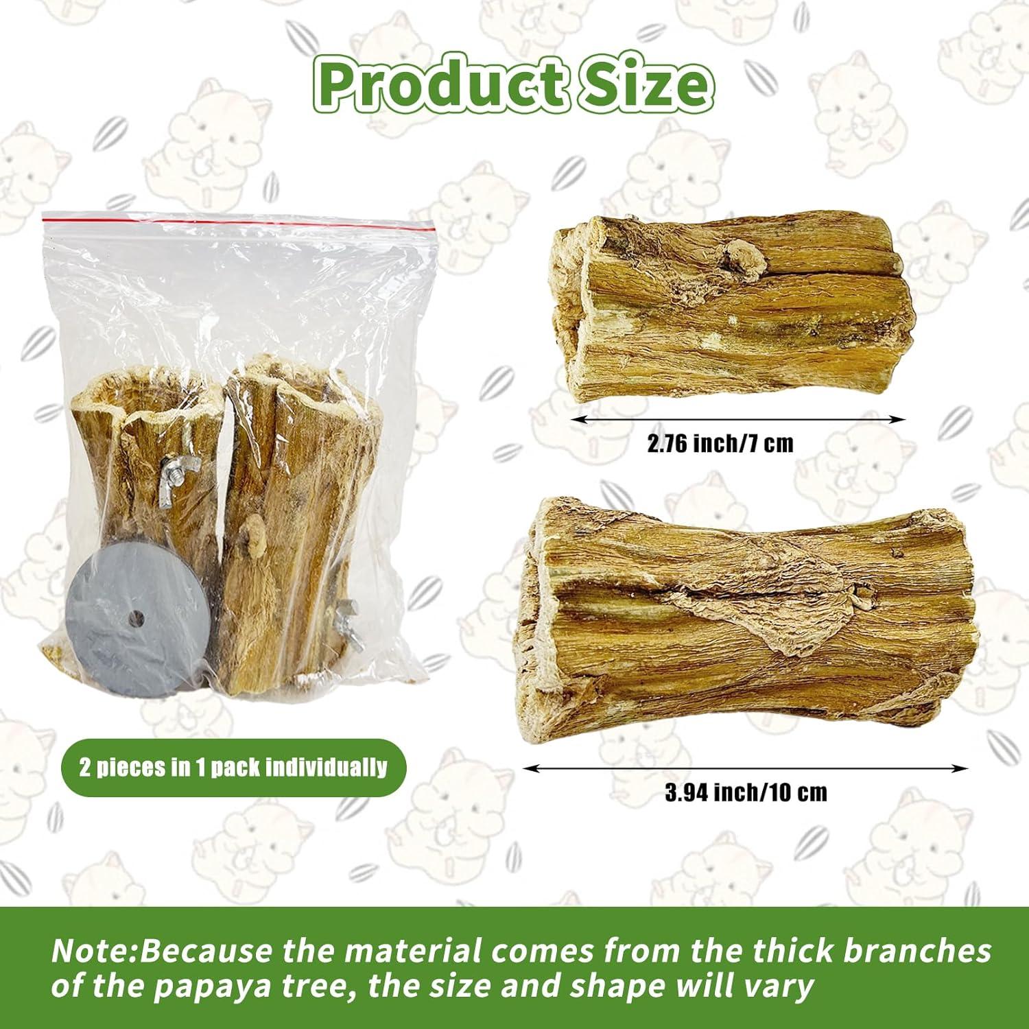 Juguetes de Masticar para Conejos Hamiledyi 2 Pcs Madera Orgánica