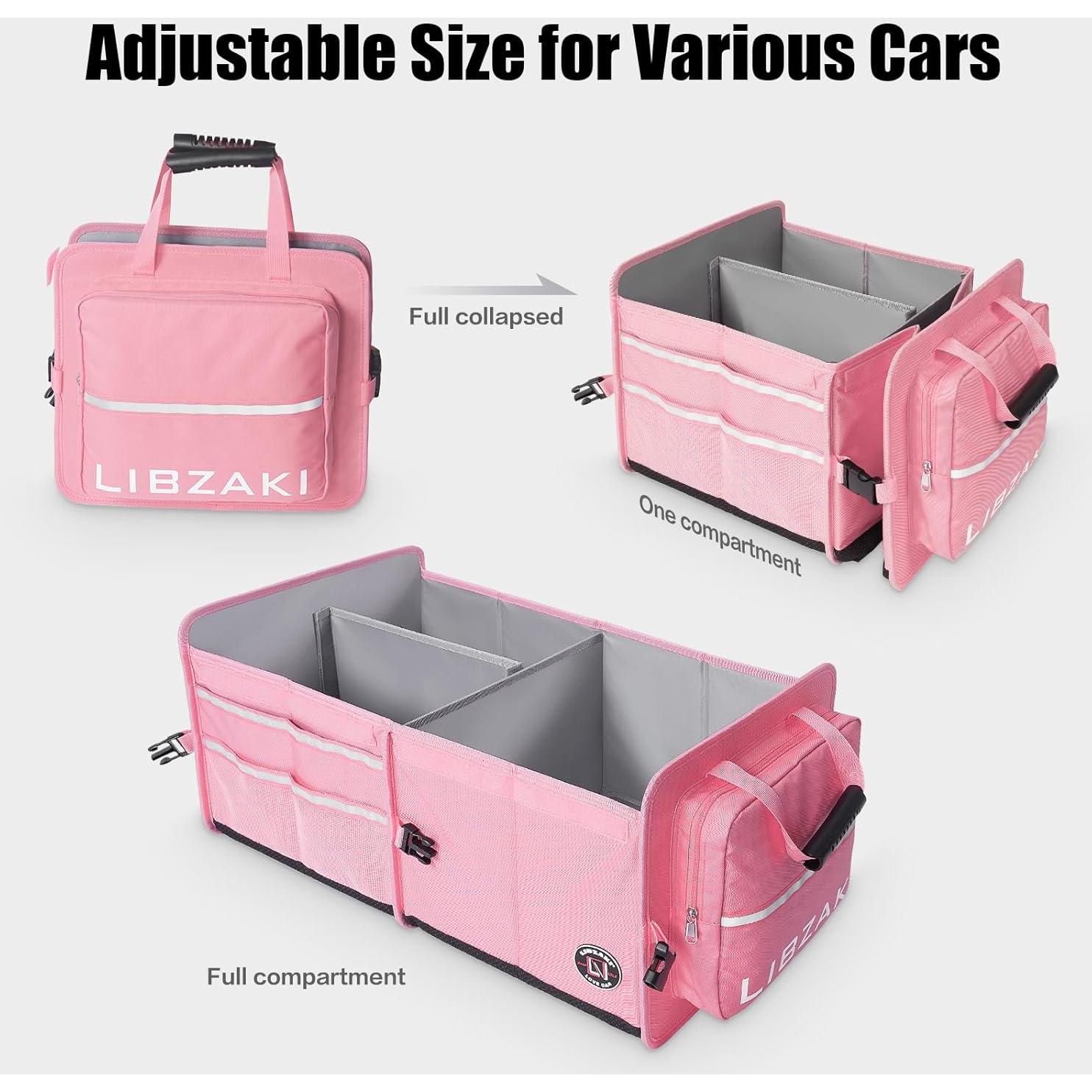 Organizador de Maletero LIBZAKI Plegable Rosa 63L/32L