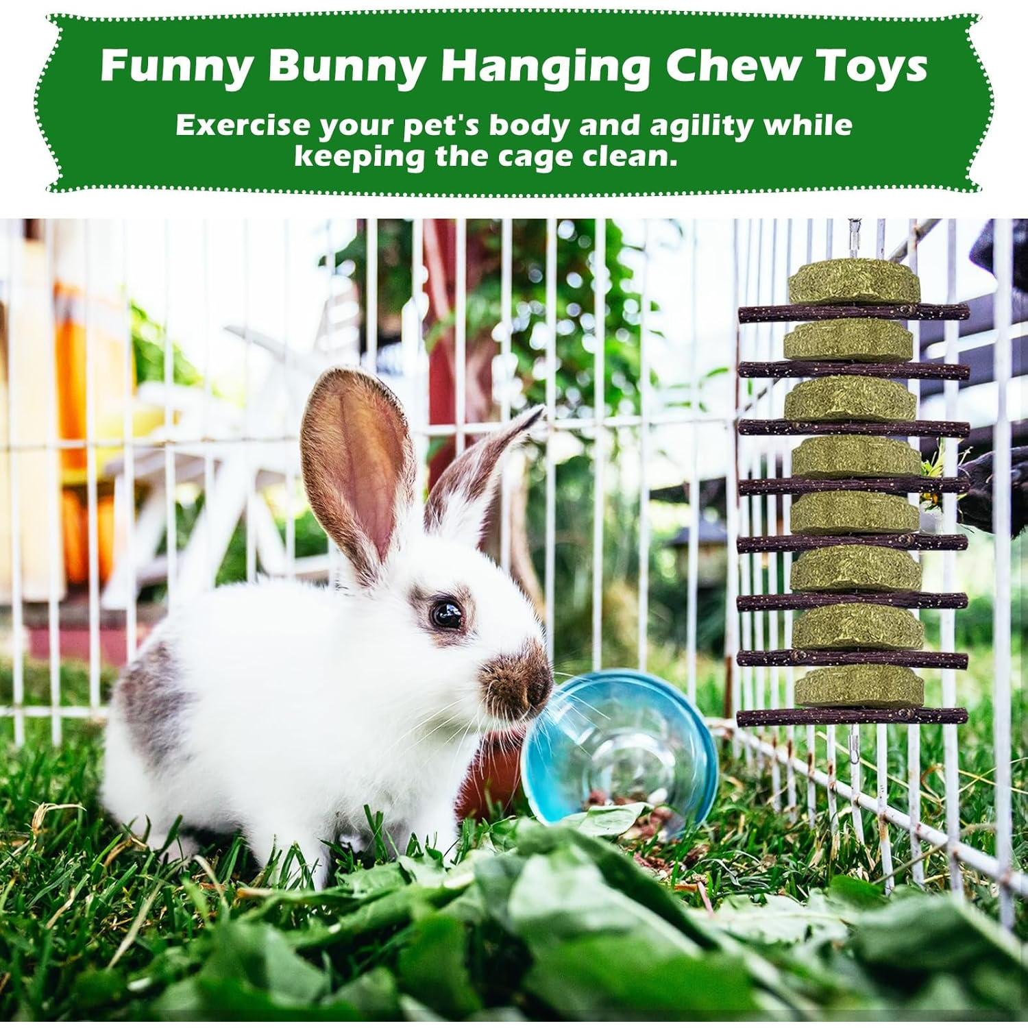 Juguetes de Masticar Permotary para Conejos - 3 Piezas Naturales