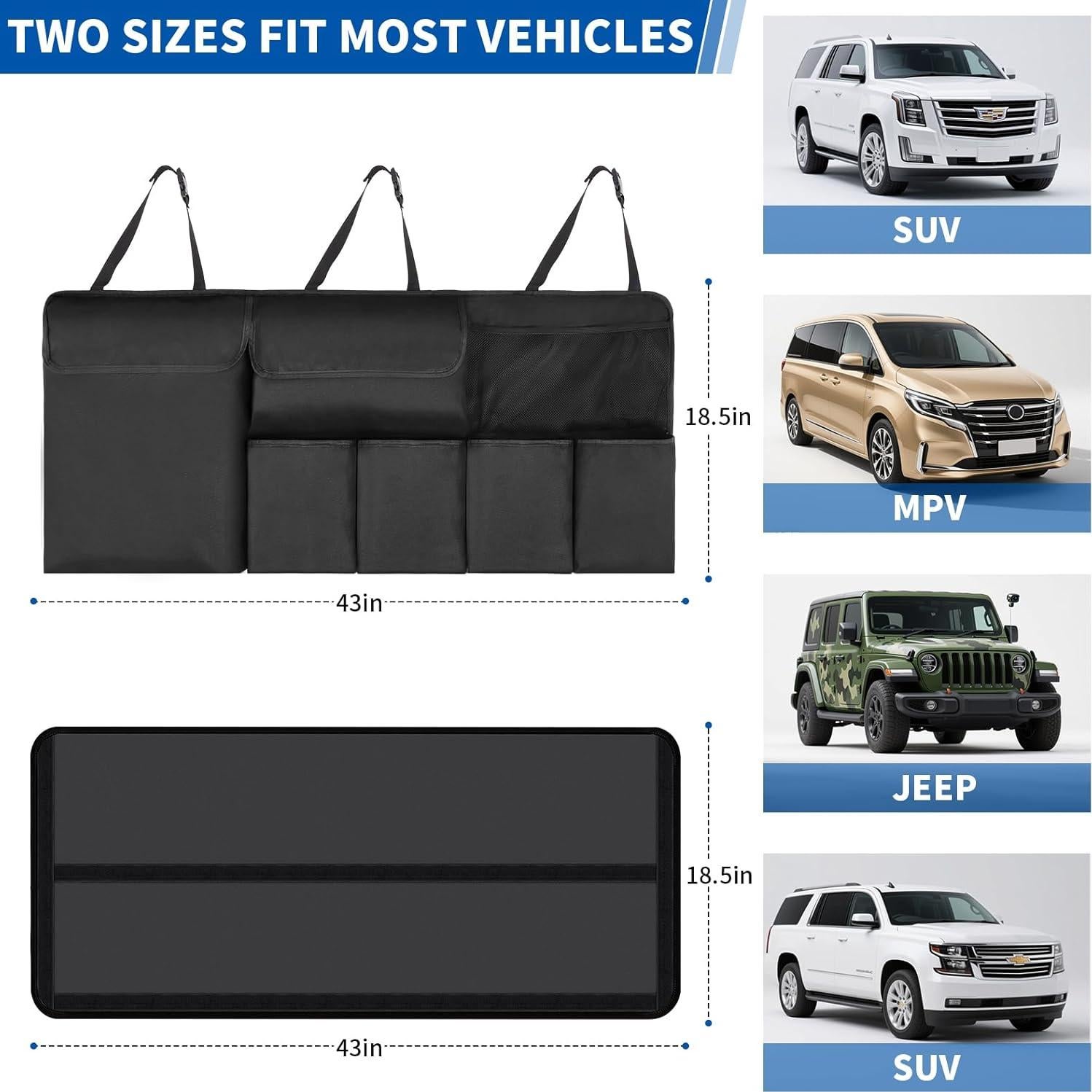 Organizador de Maletero de Coche NEWFOM 109 cm Plegable Negro