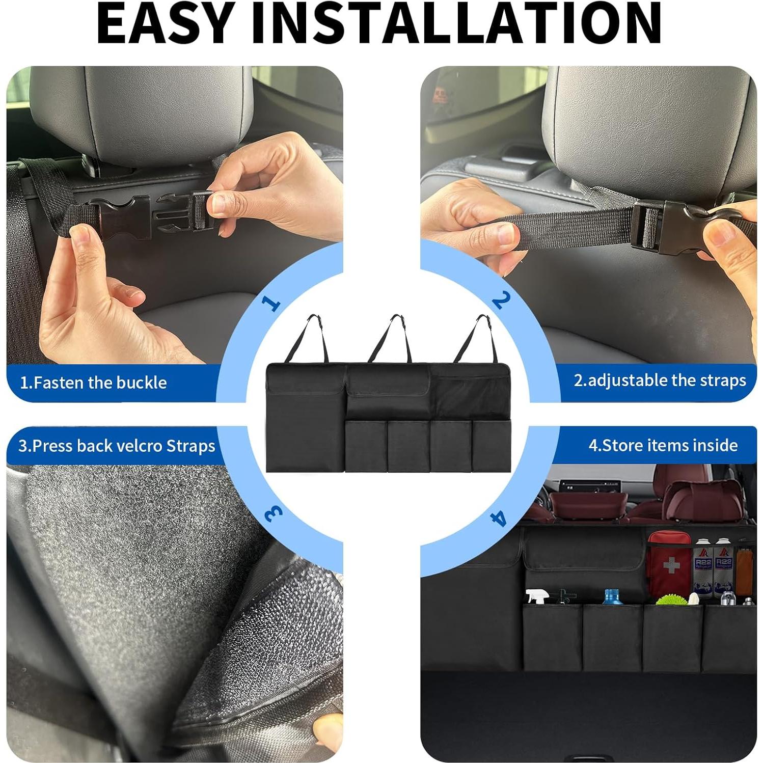 Organizador de Maletero de Coche NEWFOM 109 cm Plegable Negro