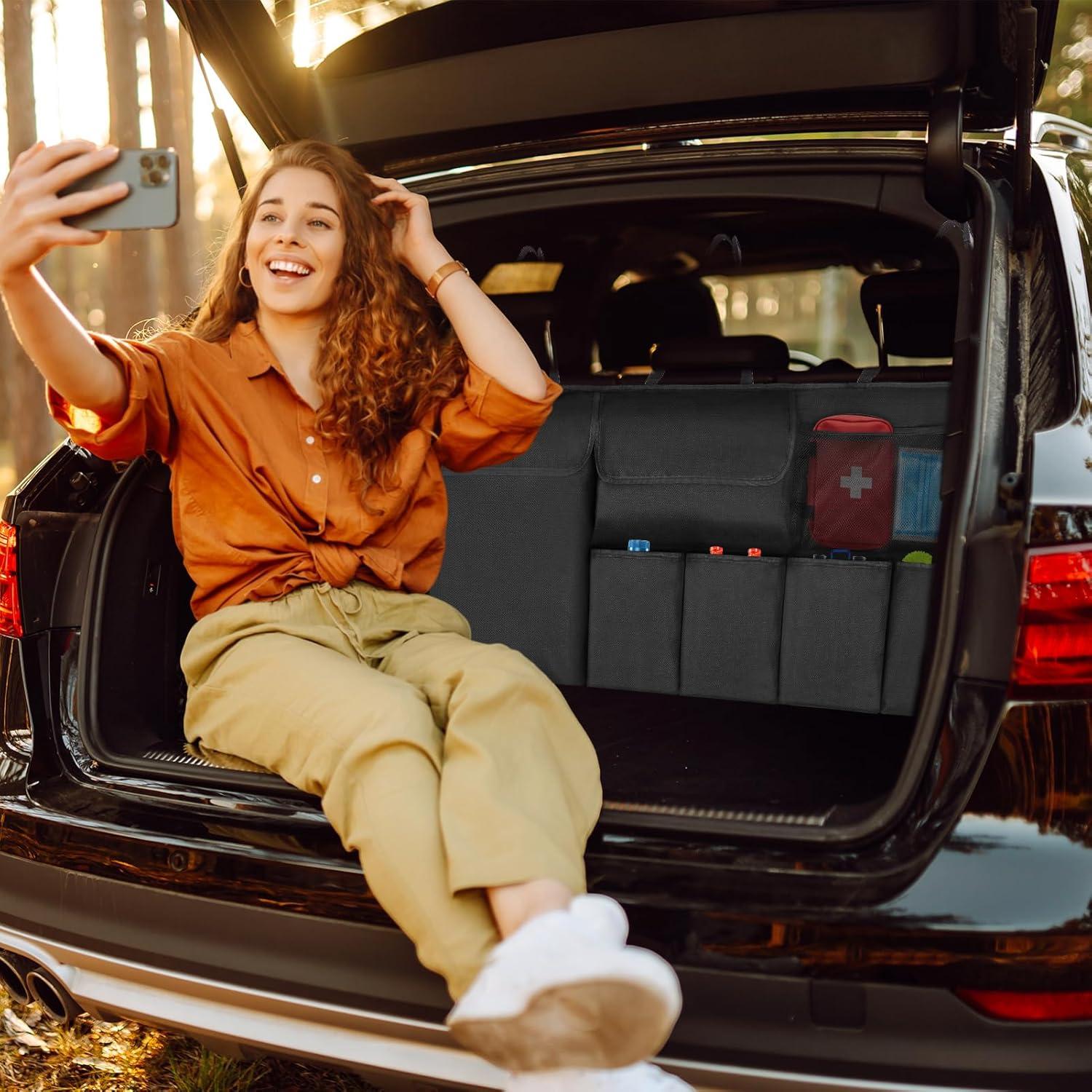 Organizador de Maletero de Coche NEWFOM 109 cm Plegable Negro