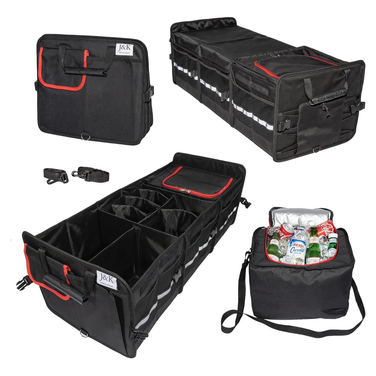 Organizador de Maletero J&K Plegable 105L con Bolsa Térmica