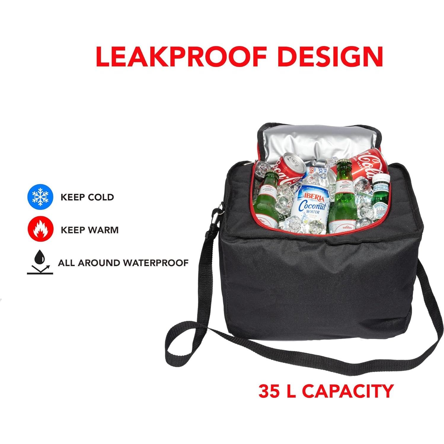 Organizador de Maletero J&K Plegable 105L con Bolsa Térmica