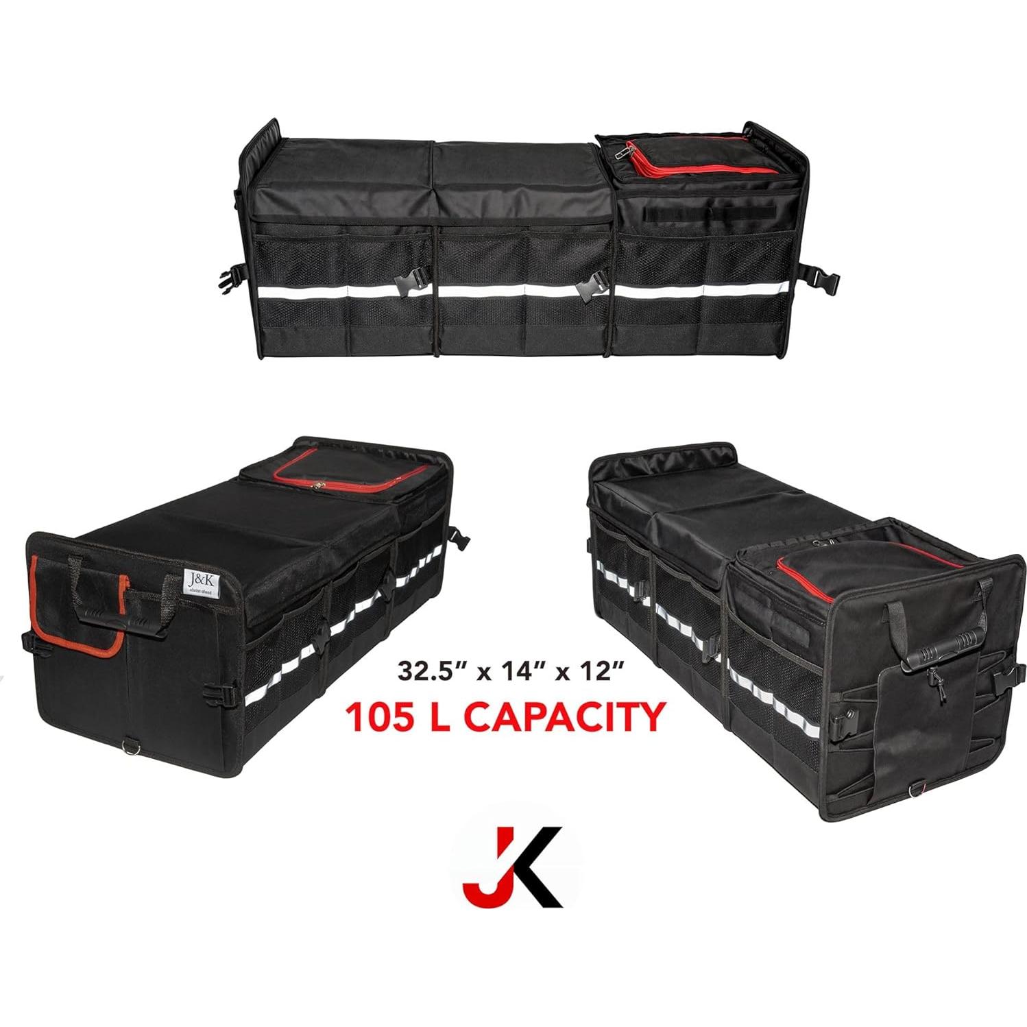 Organizador de Maletero J&K Plegable 105L con Bolsa Térmica