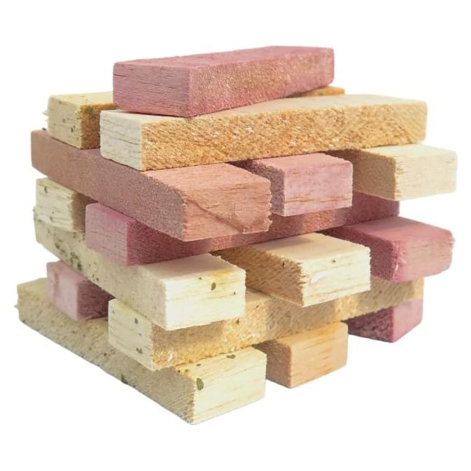 Mordedores de Madera Balsa Natural 12pcs para Mascotas