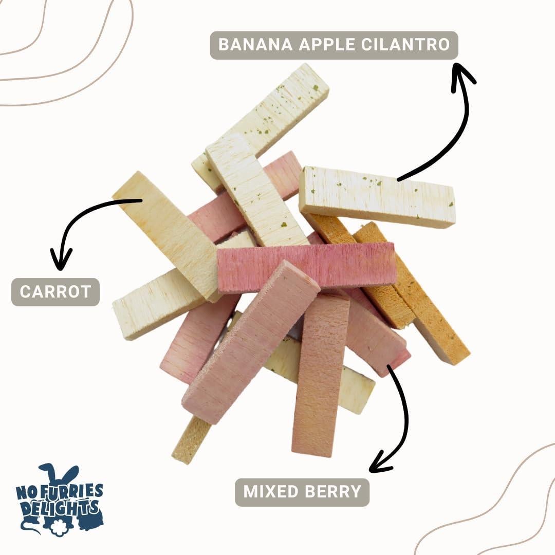 Mordedores de Madera Balsa Natural 12pcs para Mascotas