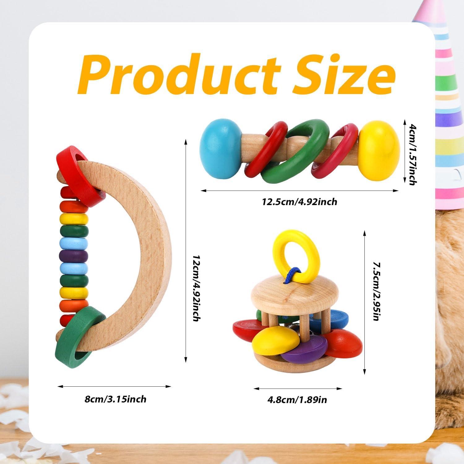 Juguetes de Madera para Conejos XIHIRCD - 3 Piezas Resistentes