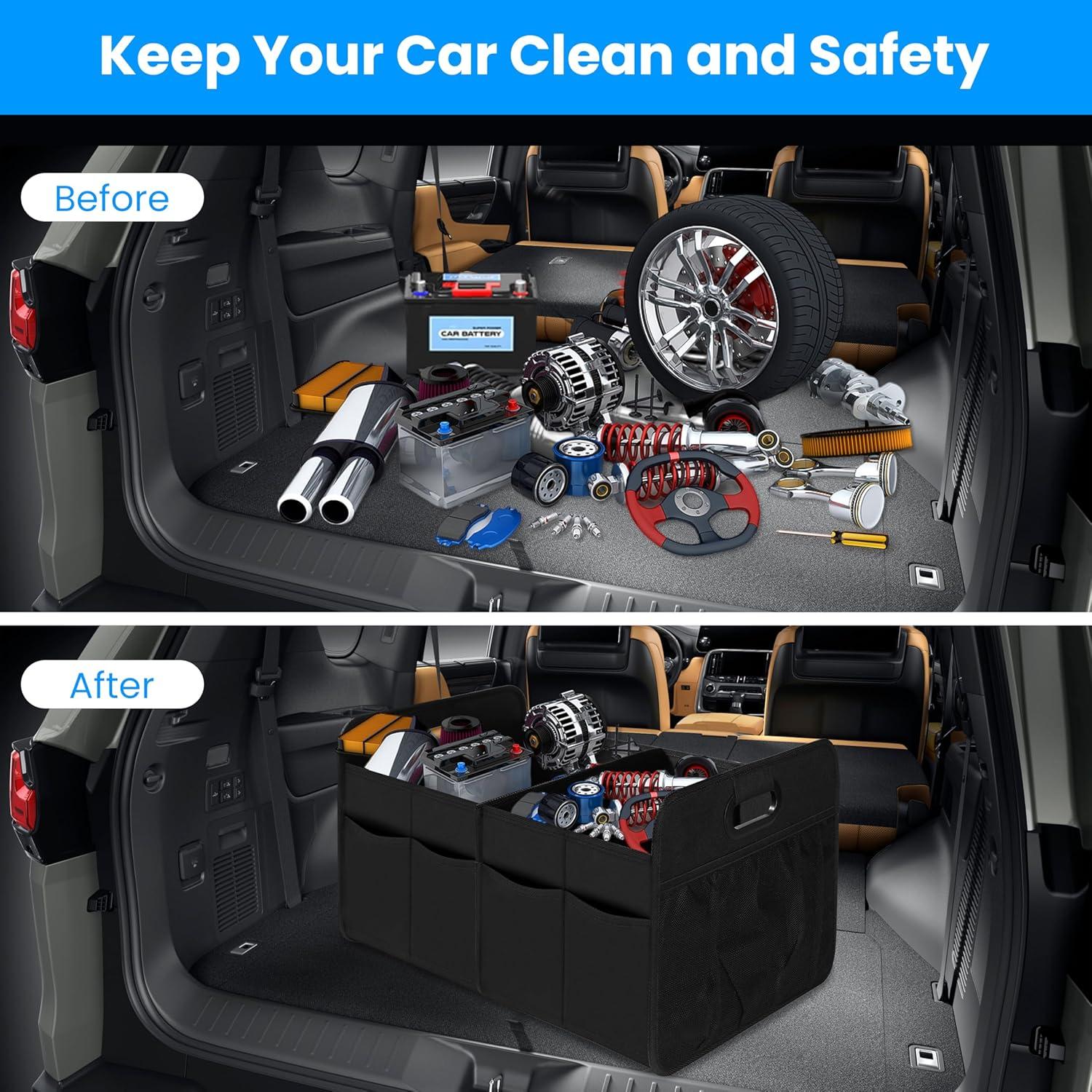 Organizador de Maletero Simple Deluxe 50L Plegable Negro