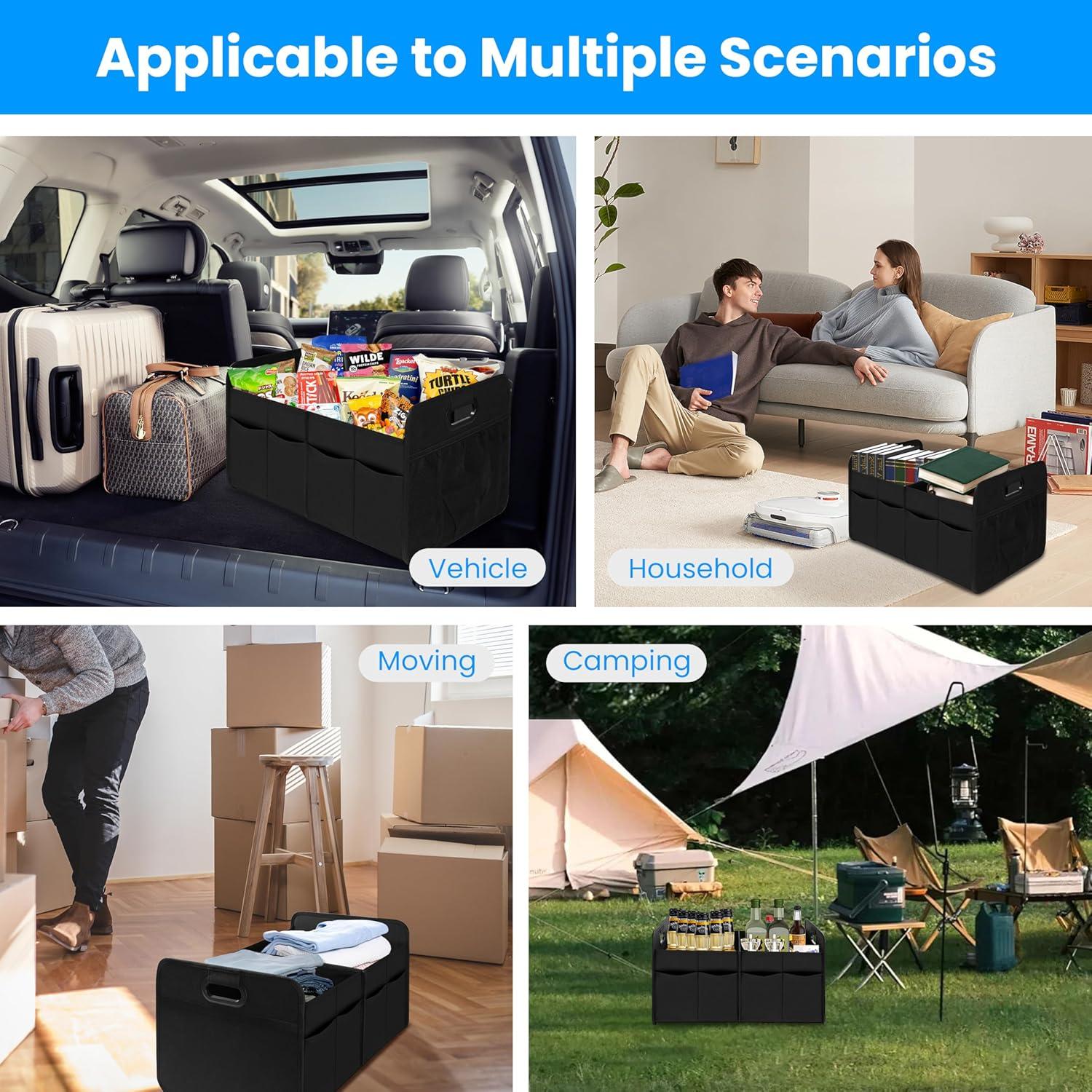 Organizador de Maletero Simple Deluxe 50L Plegable Negro