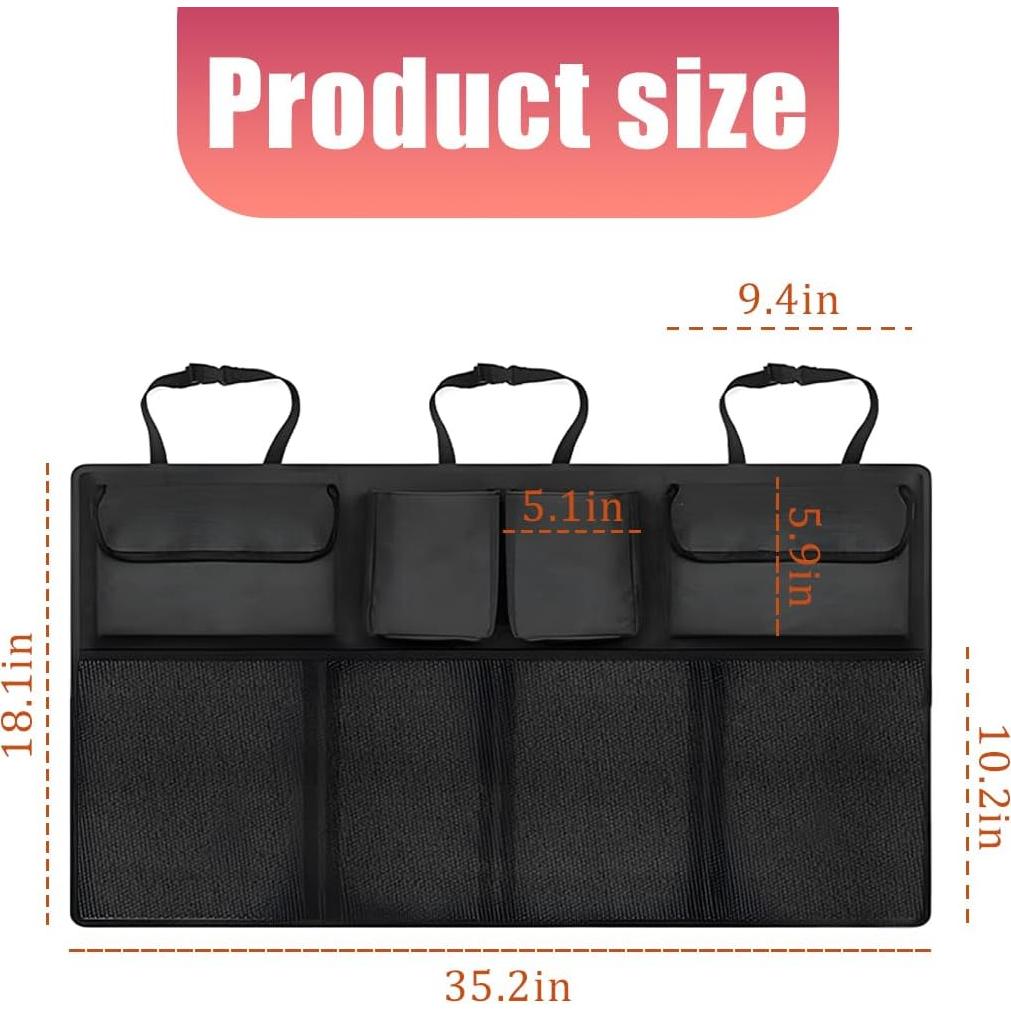Organizador de Maletero de Coche Mandark, 8 Bolsillos, Tela Oxford